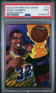 2023 Leaf Metal Prizm ANIME NATION MAGIC JOHNSON #/175 Shion Minabe Manga PSA 9 - Picture 1 of 4