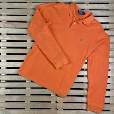Sudadera Polo Manga Larga Para Hombre Ralph Lauren Vintage Talla XL Naranja Foto 1 de 4