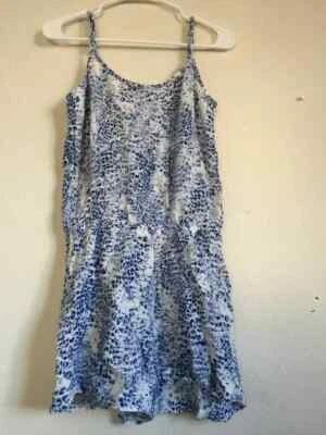 Romper Casual Bloomingdale Olivaceous Estampa Azul Surplice ~ M, L, L M3020 - Imagem 1 de 4