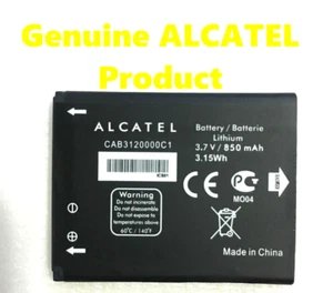 Alcatel OEM 3.7V Lithium Cell Phone Battery 850 mAh QWERTY 3.15Wh CAB3120000C1 - Picture 1 of 1