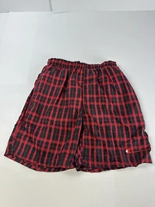 Vintage Champion Mens Medium Geometric Check All Over Print Swim Trunks NWOT - Picture 1 of 6
