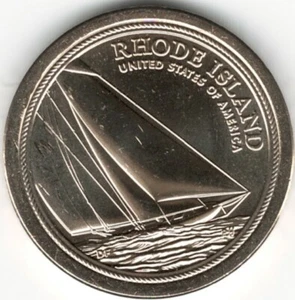 US. 2022-D. American Innovation 1 $ Münze. Rhode Island, RI. Unzirkuliert.  - Bild 1 von 2