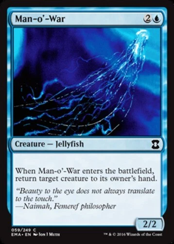 Man-o'-War - Foil ~ Lightly Played Eternal Masters MTG Magic UltimateMTG Blue Ca - Image 1 of 1