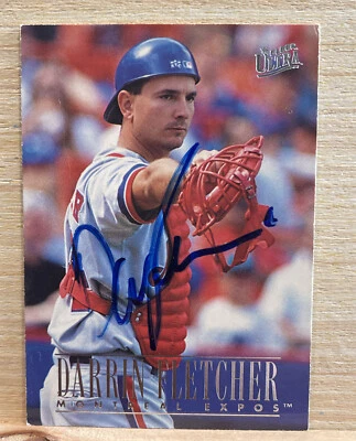 1996 Fleer Ultra Montreal Expos Baseball Card #231 Darrin Fletcher Signed - Image 1 of 2