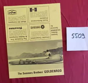 Nr. 5509 / The Summers Brother's GOLDENROD / Geschwindigkeitsrekord 1965 - Bild 1 von 1