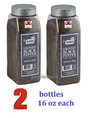Pimienta negra molida Badia, pimienta molida 16 onzas  Foto 1 de 2