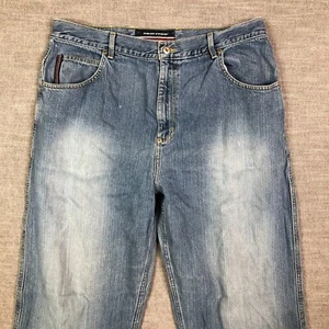 Vintage Phat Farm Jeans Mens 36x31 Blue Baggy Loose Y2K Medium Wash Tag 38 - Picture 1 of 16