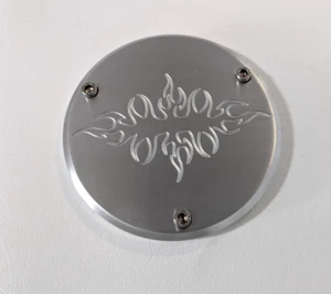 \YAMAHA BANSHEE CLUTCH INSERT COVER - Flame /  Mfg By Mattoon Machine - Foto 1 di 3