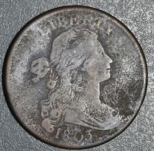 1803 1C DRAPED BUST LARGE CENT COPPER COIN  KM# 22 Grade: G A4679