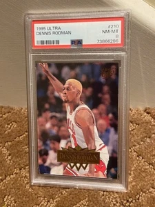 1995 Ultra Dennis Rodman PSA 8 #210 Bulls Yellow Hair Card POP 1 NO^ NEW CASE - Picture 1 of 1