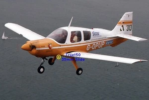 35mm Aircraft Slide Beagle Pup G-OPUP Air-Air 1988 over Solent - Picture 1 of 1