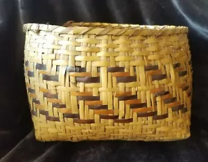 Early Rivercane basket, Cherokee, NC - Picture 1 of 8