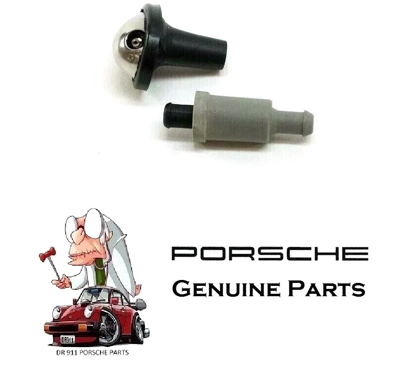 Bocal de lavadora de para-brisa Porsche 911 912 356 prata 91462820310 1965 a 1973 D1 - Imagem 1 de 1