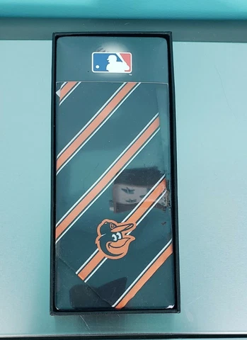Baltimore Orioles Men Necktie Officially Licensed MLB Baseball Black Neck Tie Cover