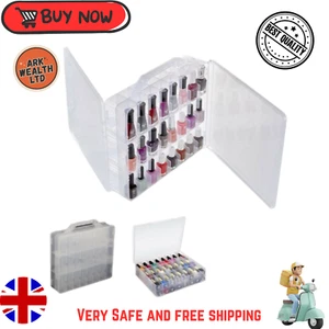 46pcs Organizer Nail Polish Varnish Makeup Holder Storage Display Stand Rack UK - Picture 1 of 10