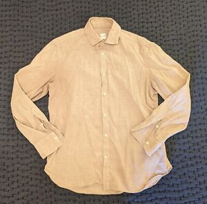 Eidos cotton beige cream 38 / 15 shirt - size small