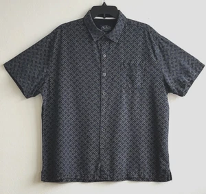 Nat Nast Mens XL Black/White Short Sleeve Shirt Silk Blend Luxury Originals - Picture 1 of 10