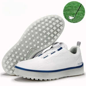 Scarpe da golf uomo fibbia girevole fitness senza punte golfista allenamento sneakers - Foto 1 di 23
