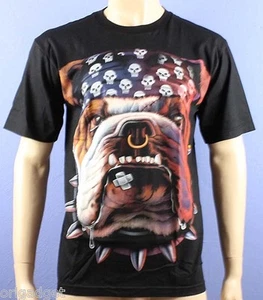 BULLDOG BIKER HM10 METALLIC HUND BEDRUCKTES SHIRT - Bild 1 von 1