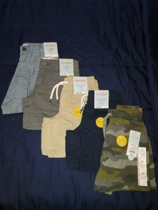 Boys Shorts Lot Of 5 Cat & Jack Size 4/5 Camo, Navy, Gray, Tan, Blue Easy On - Picture 1 of 8