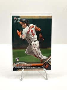 2023 Topps Now #738 Gunnar Henderson Base Rc Card - Youngest Oriole w/ 4 XBH - Picture 1 of 2