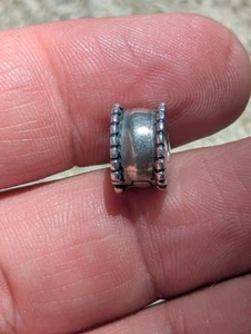 VTG Pandora ALE Sterling Silver 925 Moments Beaded Clip Spacer Charm 1/4" - Picture 1 of 5