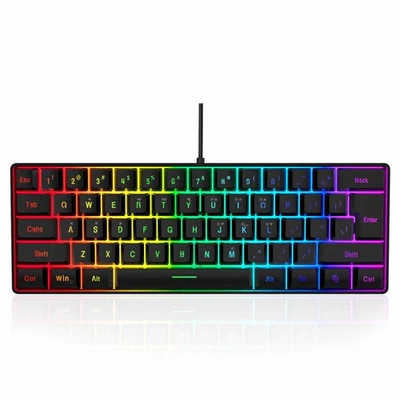 Wired Gaming Keyboard And Mouse Set RGB Backlit 6400 Moving Speed For PC - Image 1 of 4