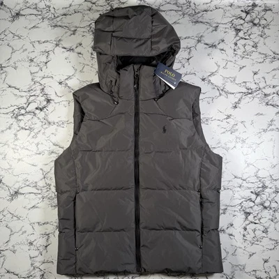 POLO RALPH LAUREN Mens Grey Tyrol Down Vest Gilet Bodywarmer SIZE MEDIUM NEW - Image 1 of 4