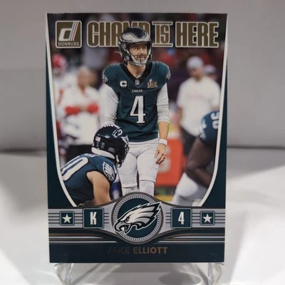 2025 Donruss #CIH-JET Jake Elliott Champ is Here Eagles - Image 1 of 2