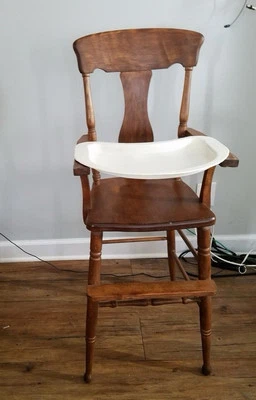 Vintage Wooden High Chair - Image 1 of 4