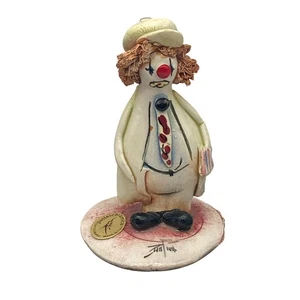De Colección Italiano Lino Zampiva Firmado Porcelana Arte Payaso Pastel Cerámica aproximadamente 3" - Imagen 1 de 8