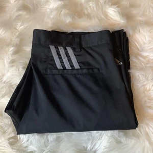 Adidas Golf Pants Men's 36x32 Black Performance Stretch Flat Front Pockets LOGO - Picture 1 of 15