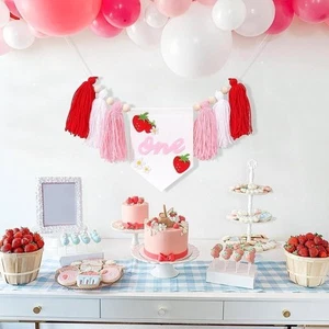 First Birthday High Chair Banner Birthday Party Decorations Photo Backdrop - Picture 1 of 6