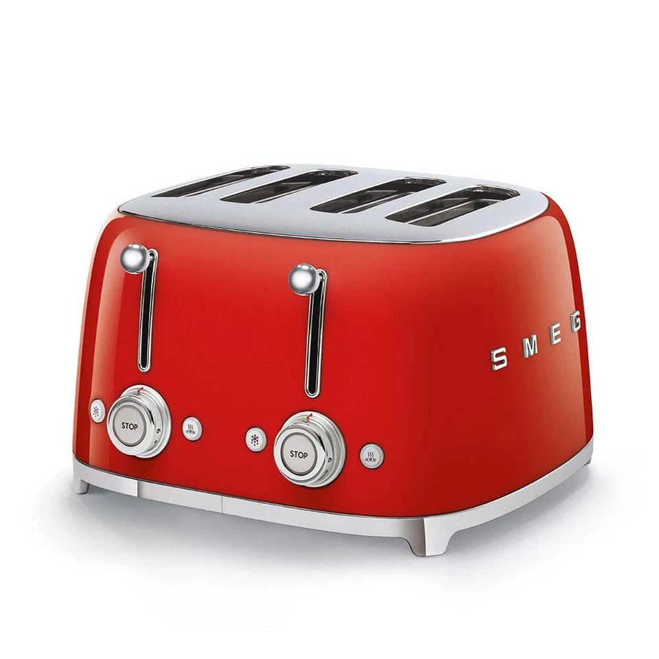 SMEG 4 Slot Toaster Red Tsf03 RDUS
