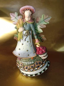 Joelson Industries Fall Angel Figurine Leaf Wings Apples Sunflowers 2004 - Picture 1 of 8