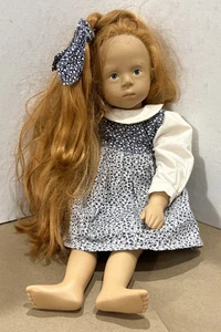 Gotz 18 Zoll Sylvia NATTERER Puppe Fanouche, Sommersprossen, lange rote Haare, Kleid ohne Schuhe - Bild 1 von 11