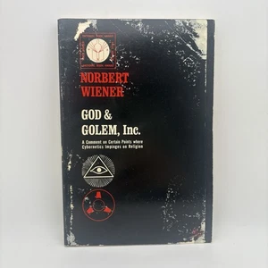 God & Golem Inc – Norbert Wiener 1966 1st MIT PB Cybernetics & Religion - Picture 1 of 7