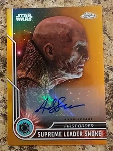 2023 Topps Chrome Star Wars Andy Serkis Character Auto Orange #20/25 - Bild 1 von 2