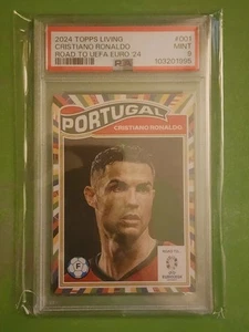 2024 Topps Living Set UEFA Road to Euro 2024 Cristiano Ronaldo #001 PSA 9 - Bild 1 von 2