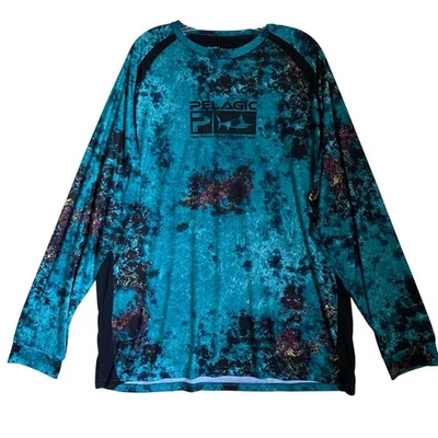 Camisa Top Pelagic Vaportec Performance para Hombres 3XL Verde Azulado Marlín Pesca Protección contra Erupciones Foto 1 de 4