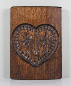 Vintage Dutch Hand-Carved Wood Cookie Gingerbread Mold - Picture 1 of 5