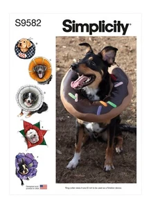SIMPLICITY 9582 DOG ELIZABETHAN COLLARS Sewing Pattern Sizes S-L Skill: AVERAGE - Picture 1 of 8