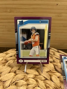 2024 Panini Donruss - Rated Rookie Purple Press Proof #369 Bo Nix (RC) Broncos - Picture 1 of 2