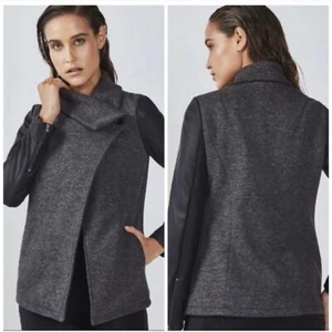 Fabletics Milano Asymmetrische Jacke Kunstleder Edgy Modern Gr. XS - Bild 1 von 7