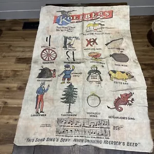Vintage Koerber’s Bier Schnitzelbank Tuch Poster Toledo OH gebeizt Werbung - Bild 1 von 12
