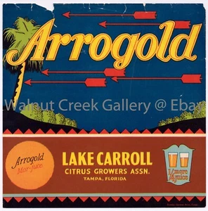 Florida Fruit Crate Label Fine Art Print, Nature, approx 10.8" x 10.9" 12833 - Picture 1 of 1