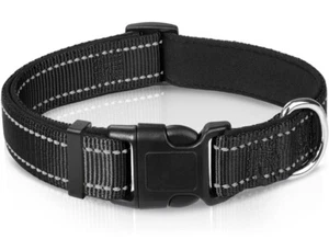 Verstellbares Hundehalsband - weiches Neopren gepolstertes Nylon für mittlere/große Hunde - Bild 1 von 11