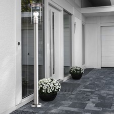 Steh Stand Leuchte Außen Lampe Edelstahl Weg Hof Terrasse Garten IP44 Living-XXL