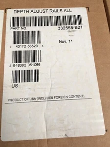 HP 332558 RIELES DE AJUSTE DE PROFUNDIDAD PARA PROLIANT - Imagen 1 de 4