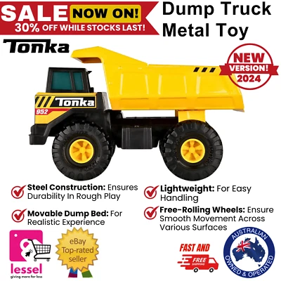 Metal Dump Truck Kids Outdoor Construction Vehicle Steel Sandpit Toy Big Tonka - image 1 of 4